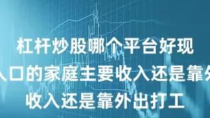 杠杆炒股哪个平台好现在脱贫人口的家庭主要收入还是靠外出打工
